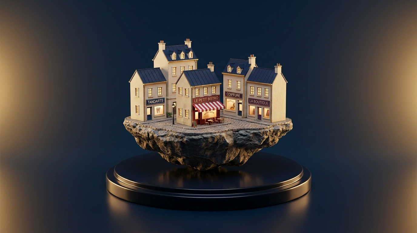 Een fijn vormgegeven miniatuur van een Belgisch dorpje.